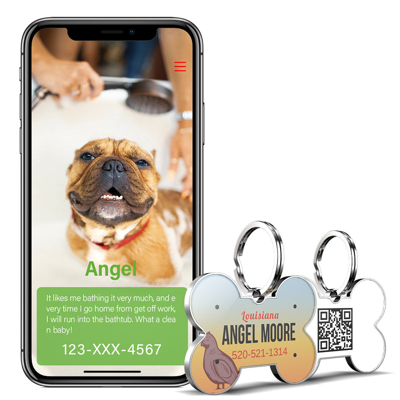 QR code pet tag American vehicle plates-NO.140916