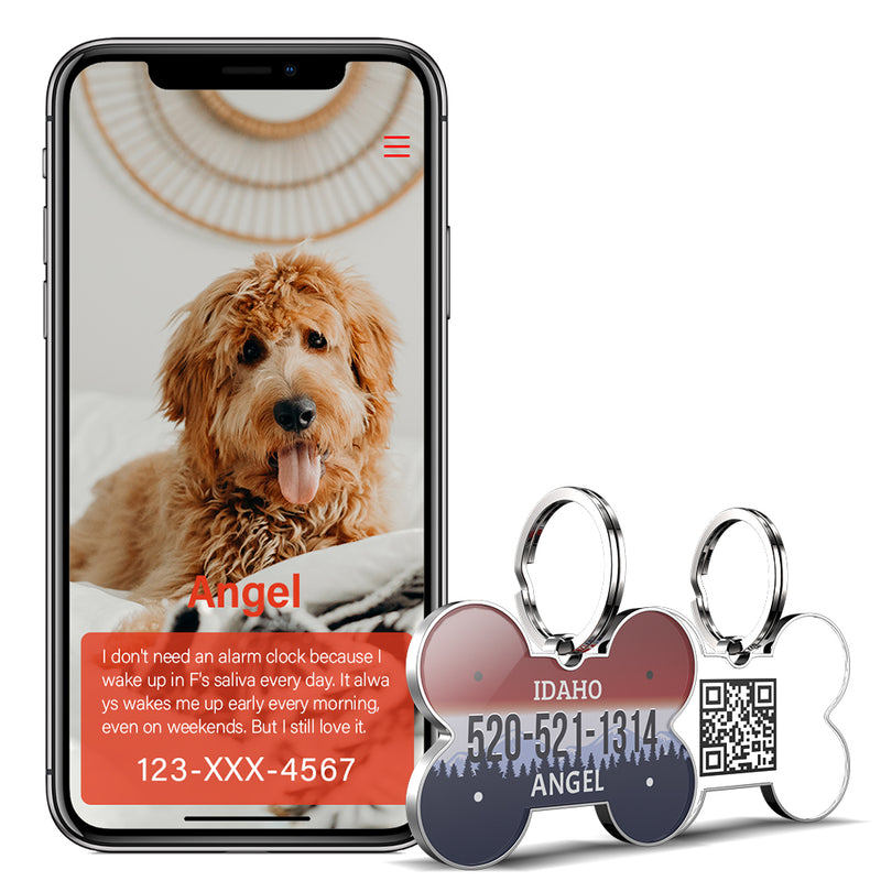 QR code pet tag American vehicle plates-NO.140921