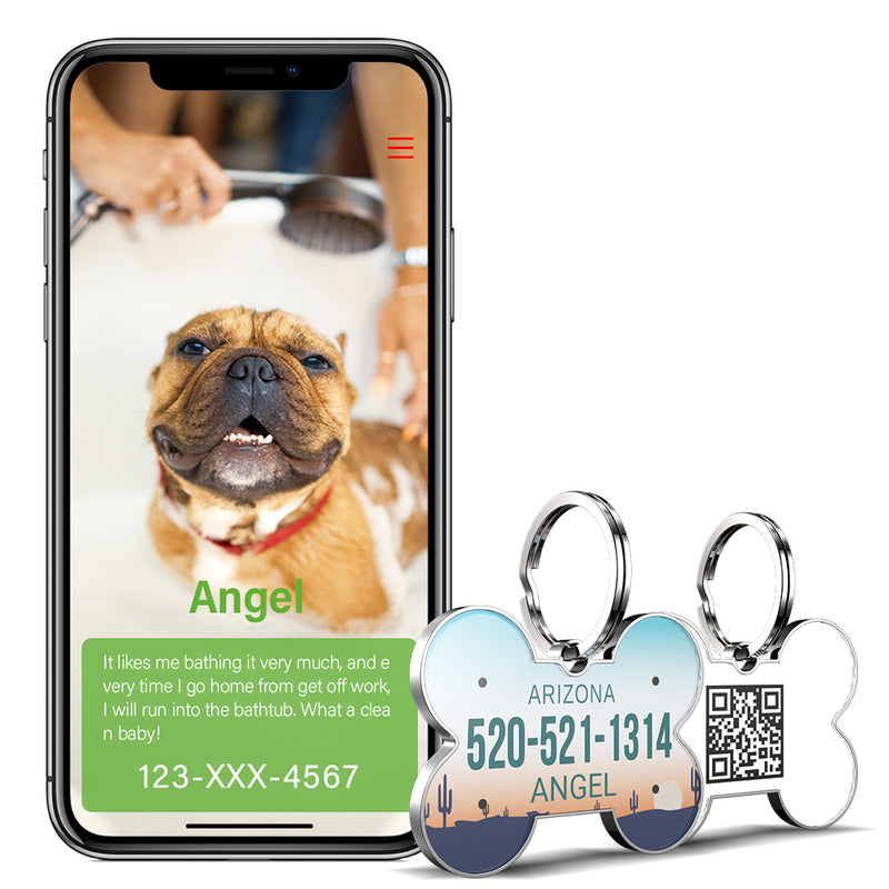 QR code pet tag American vehicle plates-NO.140908