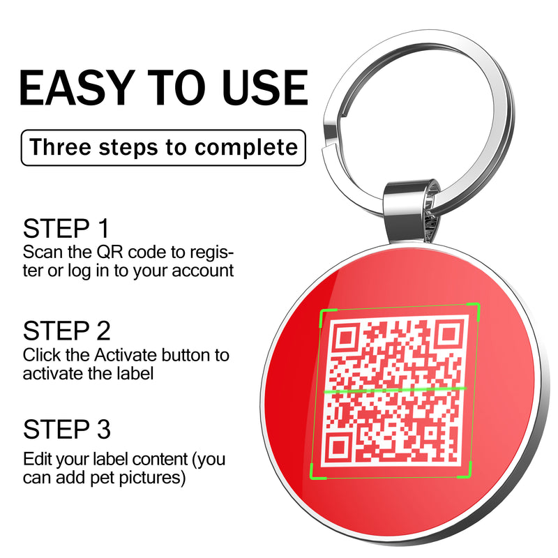 QR code pet tag Pet paws-NO.140603