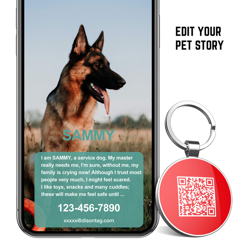 QR code pet tag Pet paws-NO.140603