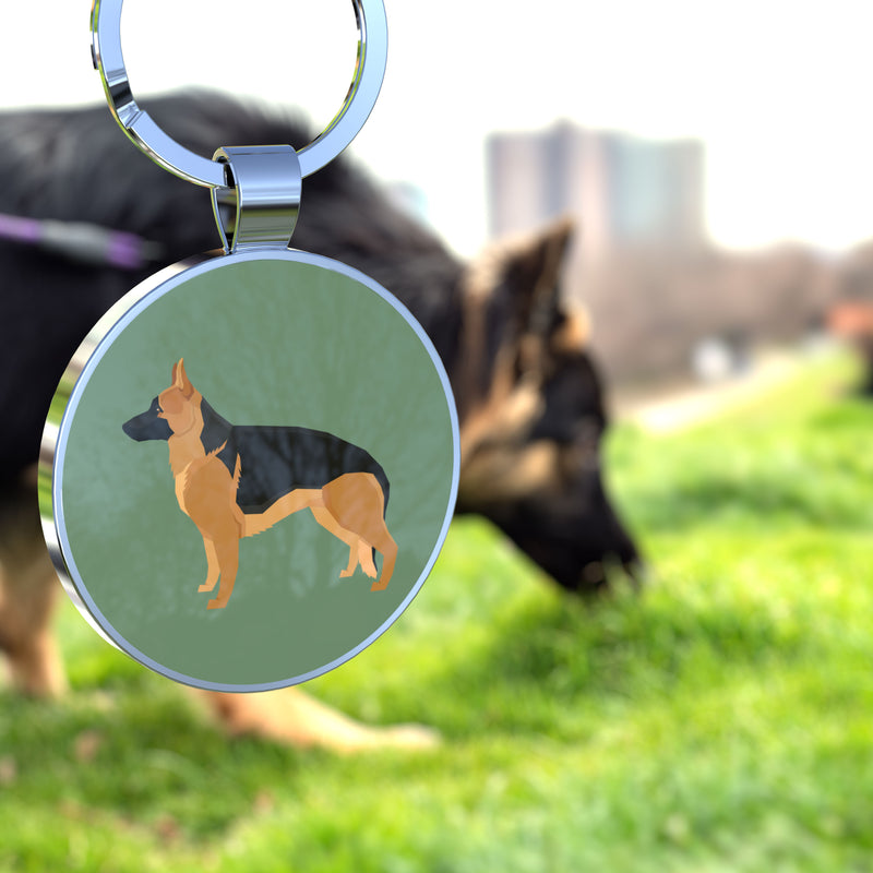 QR code pet tag Dog breeds tags-German Shepherd