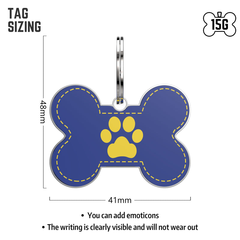 QR code pet tag Bling bone tags-NO.140620