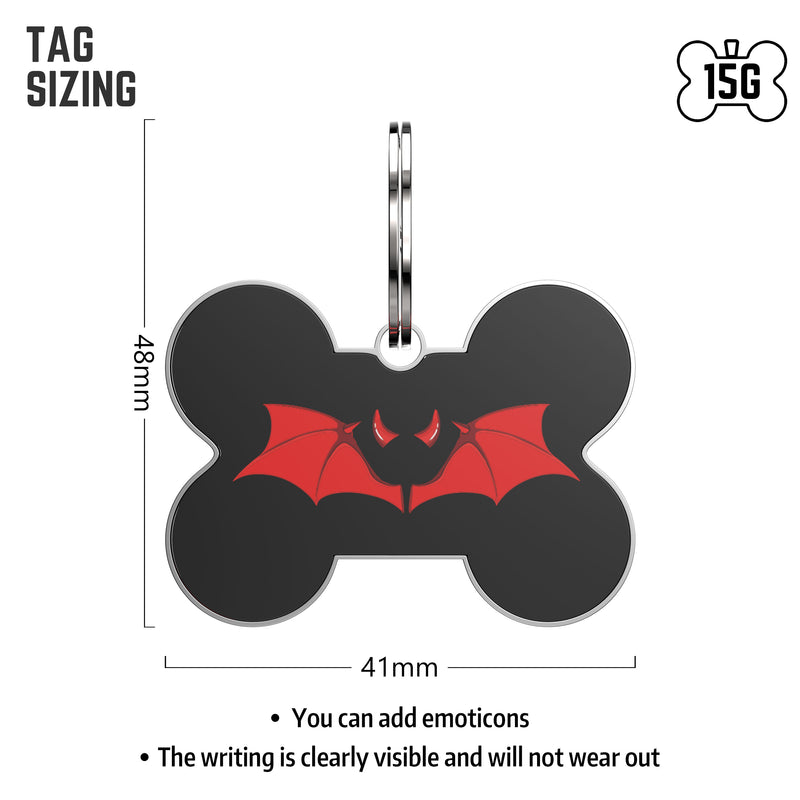 QR code pet tag Bling bone tags-NO.140619
