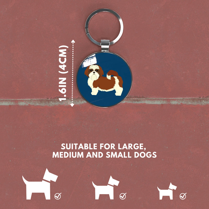 QR code pet tag Dog breeds tags-Shih Tzu
