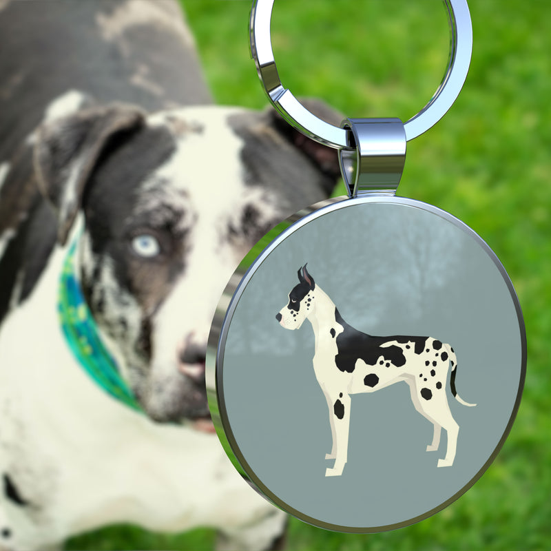 QR code pet tag Dog breeds tags-Great Dane