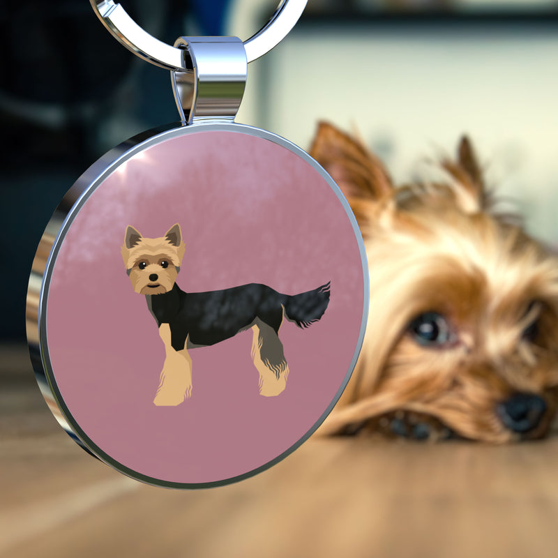 QR code pet tag Dog breeds tags-Yorkshire Terrier