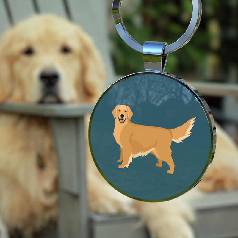 QR code pet tag Dog breeds tags-Golden Retriever