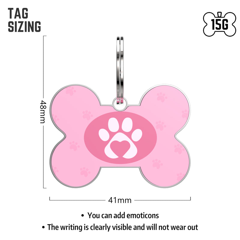 QR code pet tag Bling bone tags-NO.140613