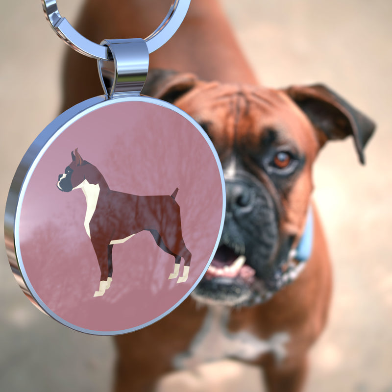 QR code pet tag Dog breeds tags-Boxer