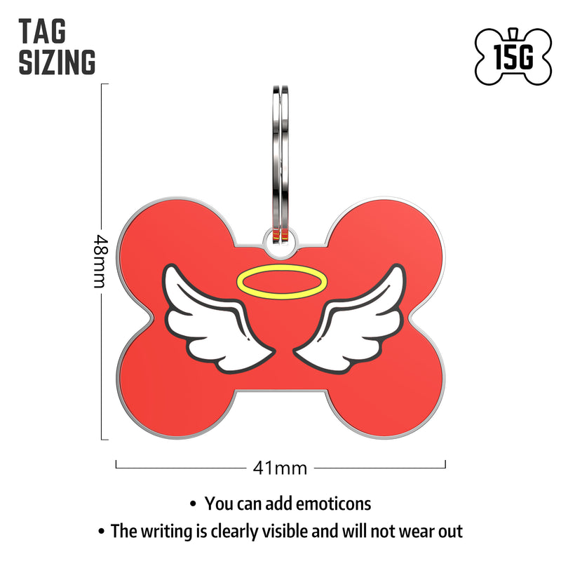 QR code pet tag Bling bone tags-NO.140618