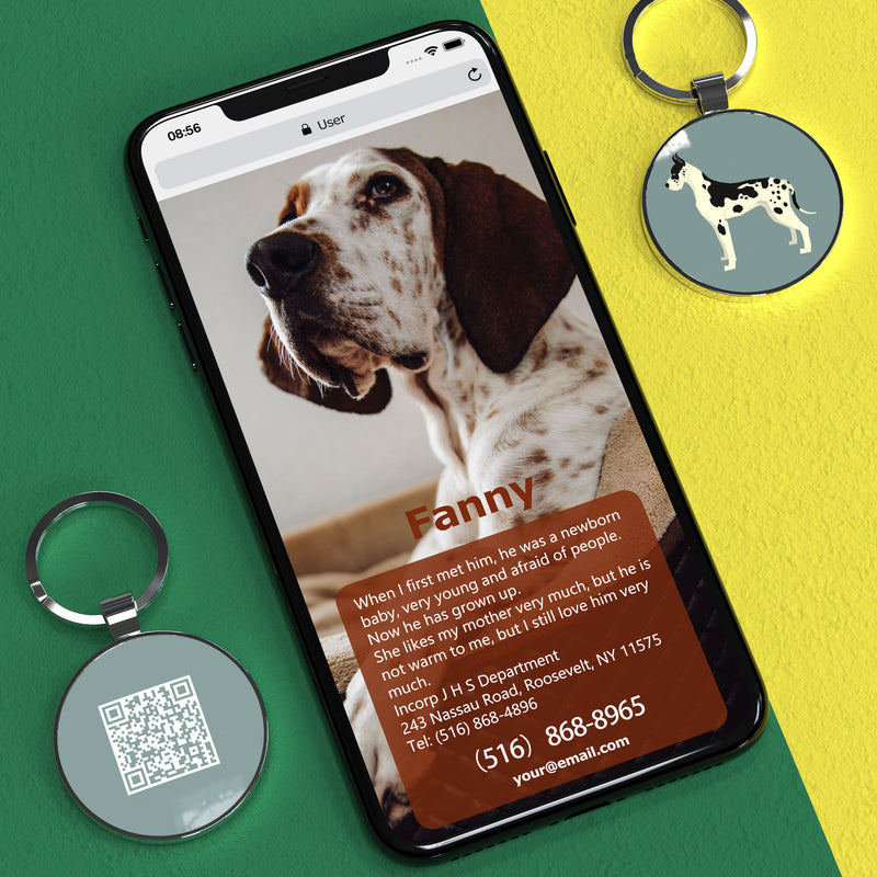 QR code pet tag Dog breeds tags-Great Dane