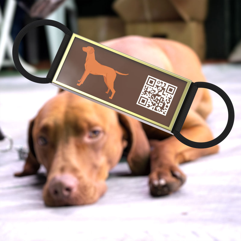 QR code pet tag Silent dog breeds tags-Vizsla