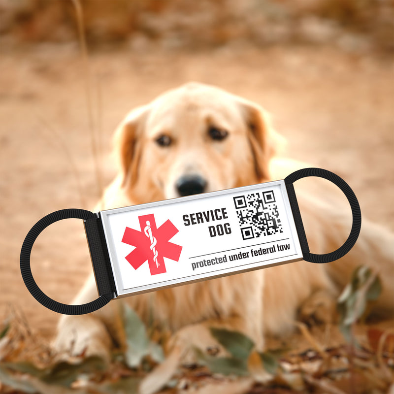 QR code pet tag Silent dog breeds tags-Service Dog