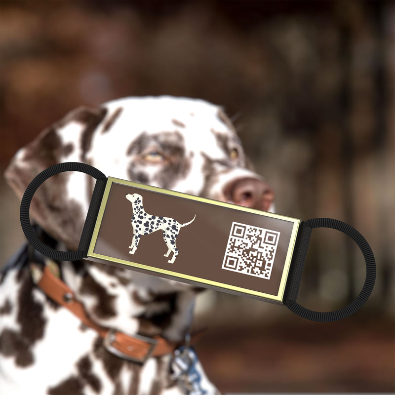 QR code pet tag Silent dog breeds tags-Dalmatian