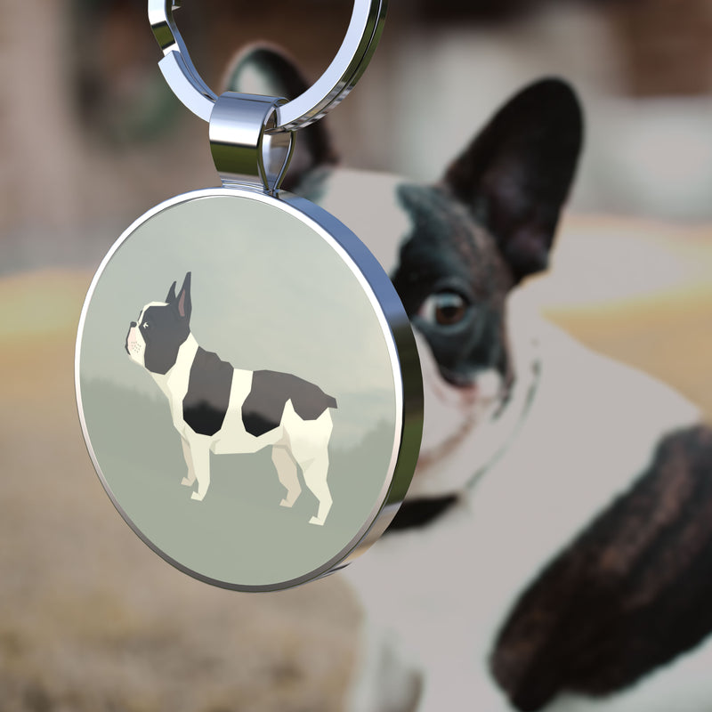 QR code pet tag Dog breeds tags-French Bulldog