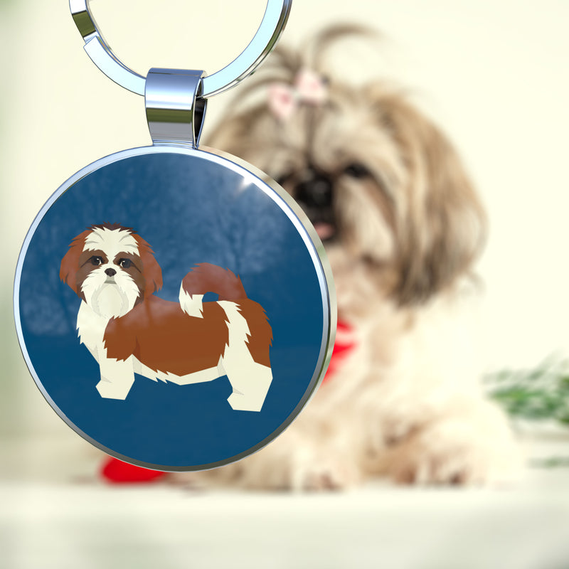 QR code pet tag Dog breeds tags-Shih Tzu
