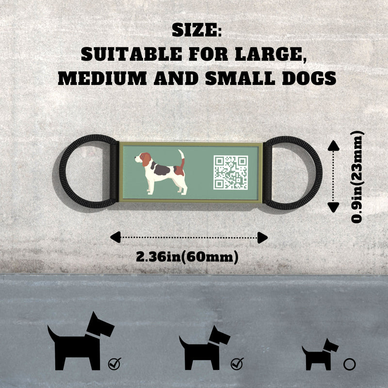 QR code pet tag Silent dog breeds tags-Beagle