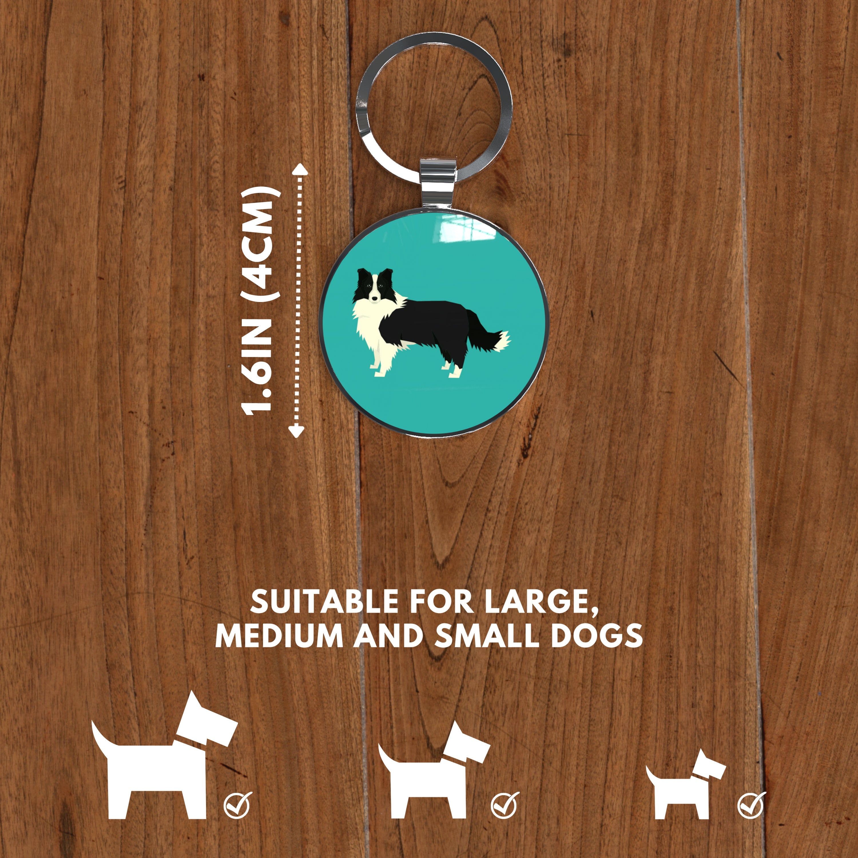 QR code pet tag Dog breeds tags-Border Collie