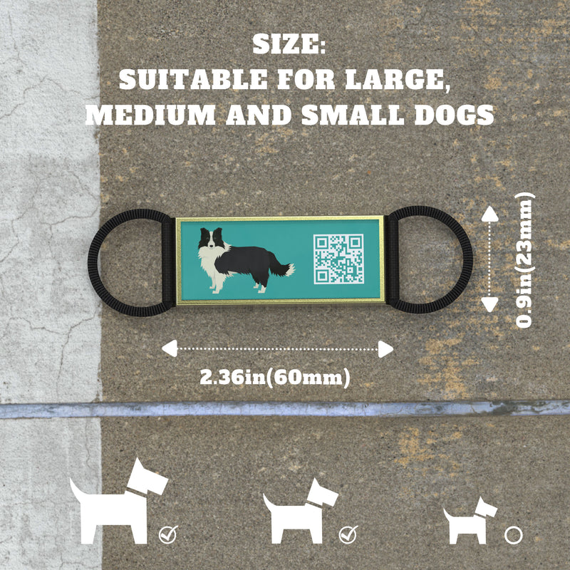 QR code pet tag Silent dog breeds tags-Border Collie