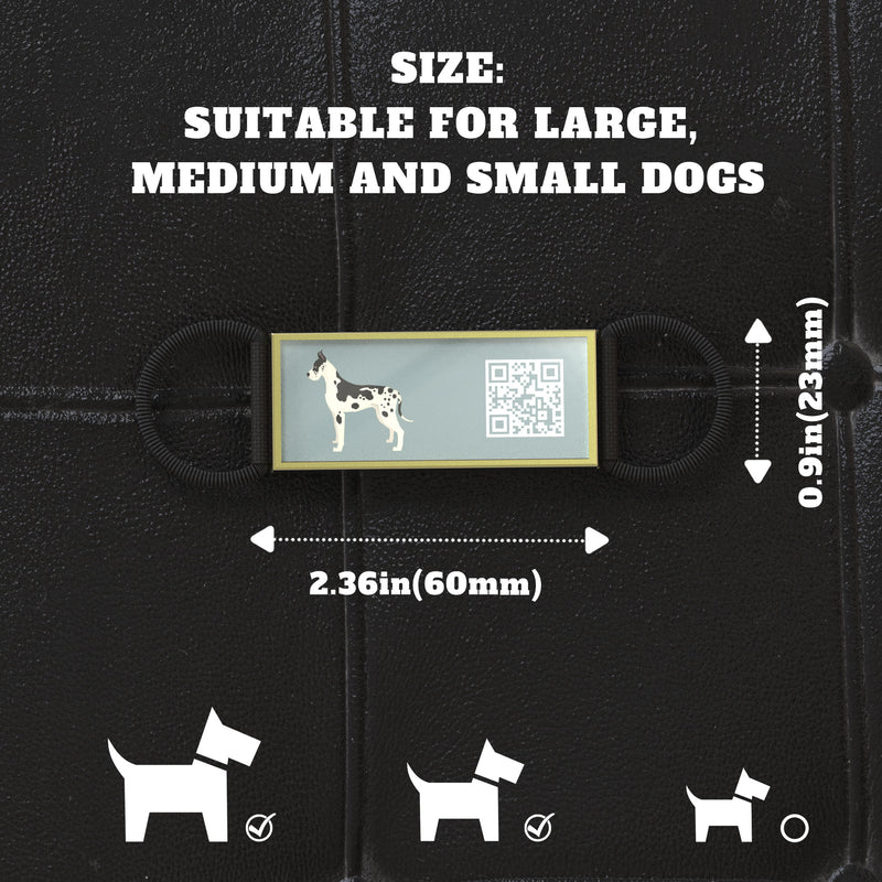 QR code pet tag Silent dog breeds tags-Great Dane