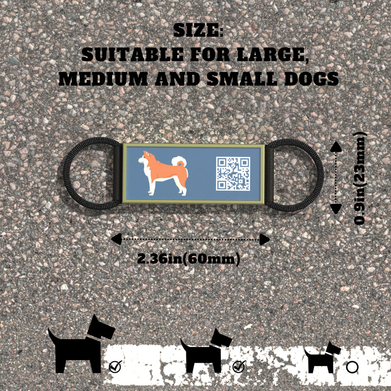 QR code pet tag Silent dog breeds tags-Akita Inu