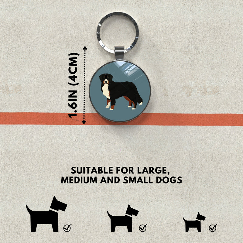 QR code pet tag Dog breeds tags-Bernese Mountain
