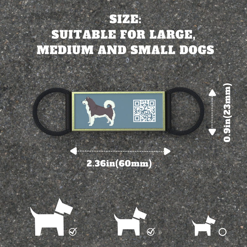 QR code pet tag Silent dog breeds tags-Alaskan Malamute