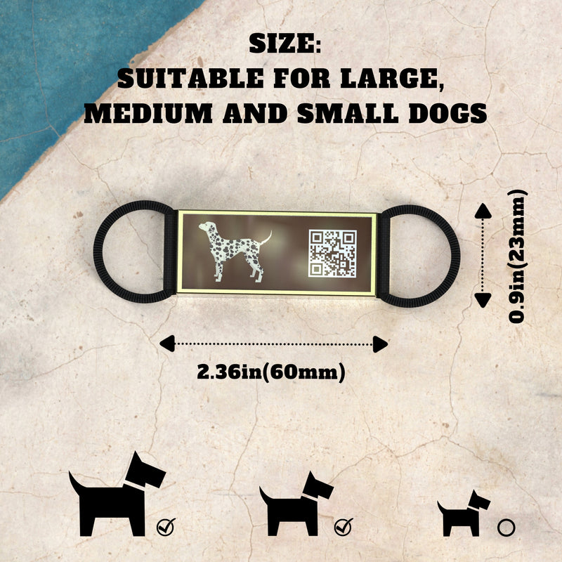 QR code pet tag Silent dog breeds tags-Dalmatian