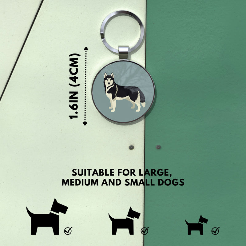 QR code pet tag Dog breeds tags-Siberian Husky