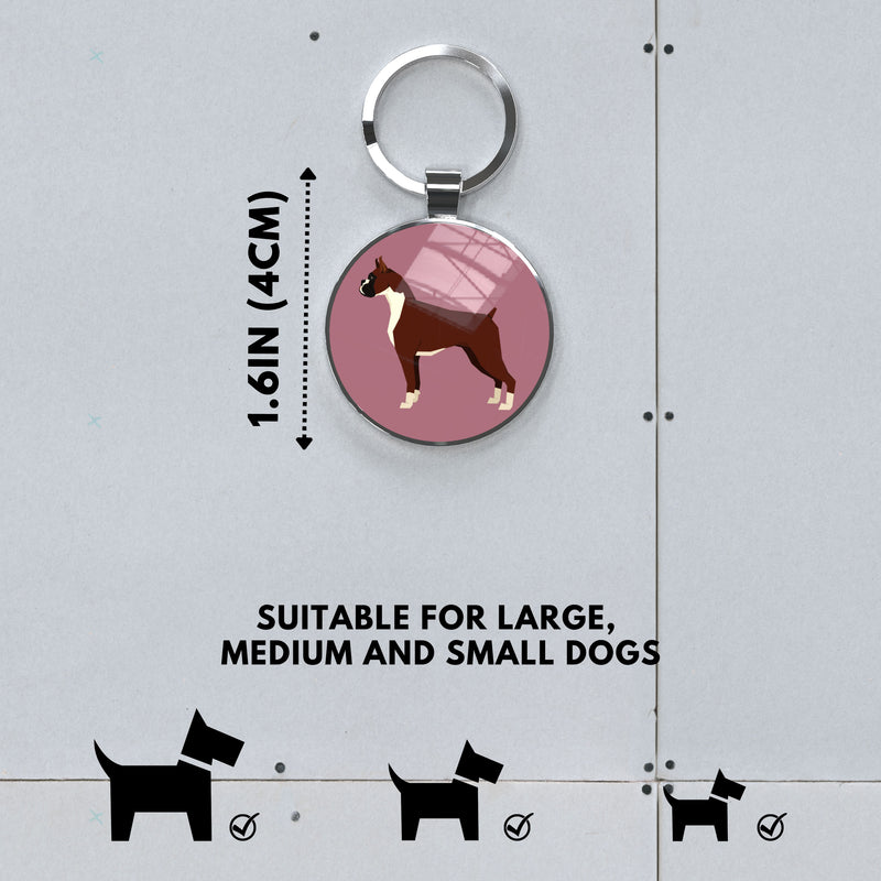 QR code pet tag Dog breeds tags-Boxer