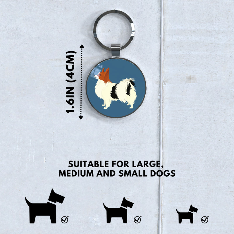 QR code pet tag Dog breeds tags-Papillon
