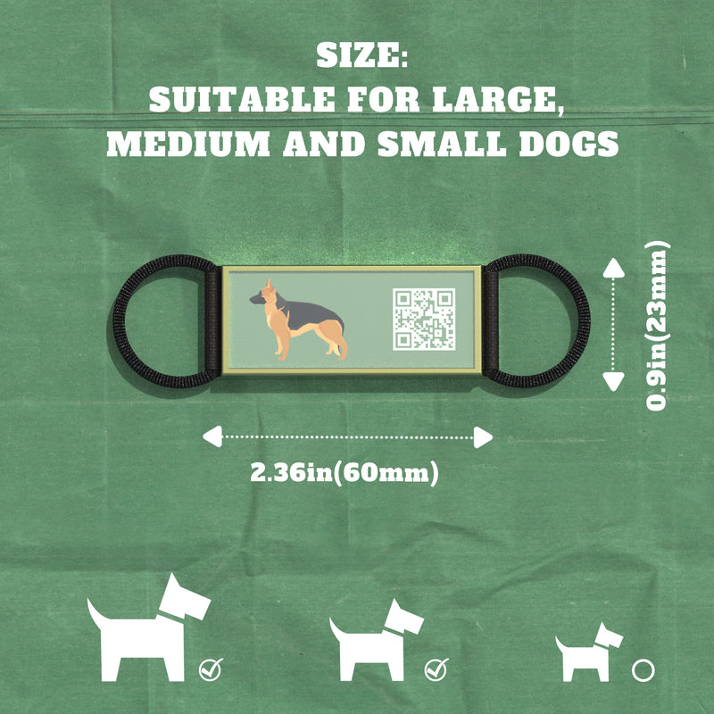QR code pet tag Silent dog breeds tags-German Shepherd
