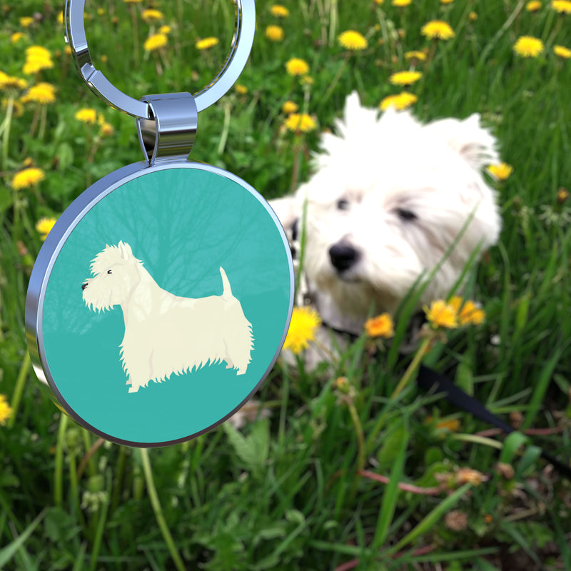 QR code pet tag Dog breeds tags-West Highland White Terrier