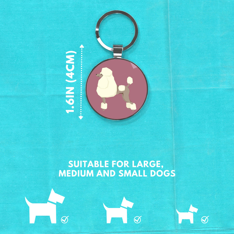 QR code pet tag Dog breeds tags-Poodle