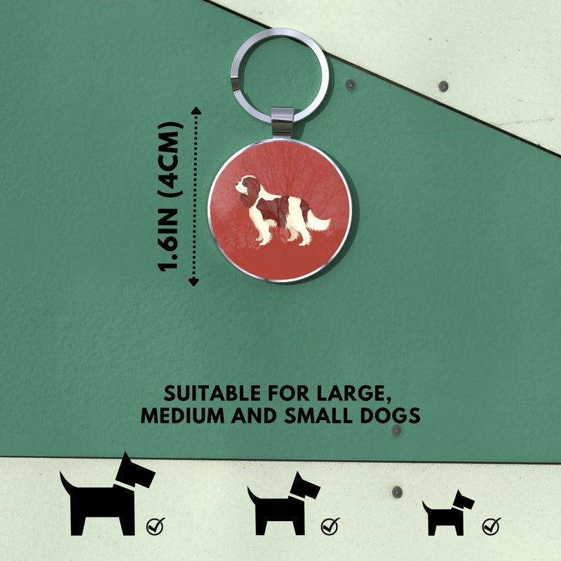QR code pet tag Dog breeds tags-Cavalier King Charles Spanie