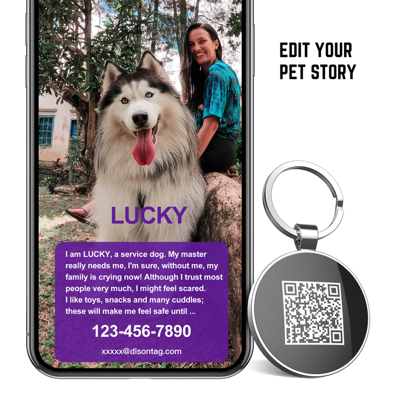 QR code pet tag Pet paws-NO.140604