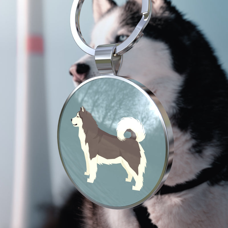 QR code pet tag Dog breeds tags-Alaskan Malamute