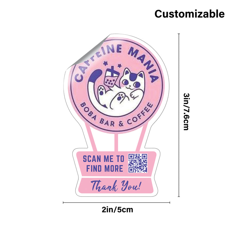 2 Inch Thank You Stickers Custom Qr Code for Supporting Small Business Share Your Social Media to More Customers 200 Pcs(02)