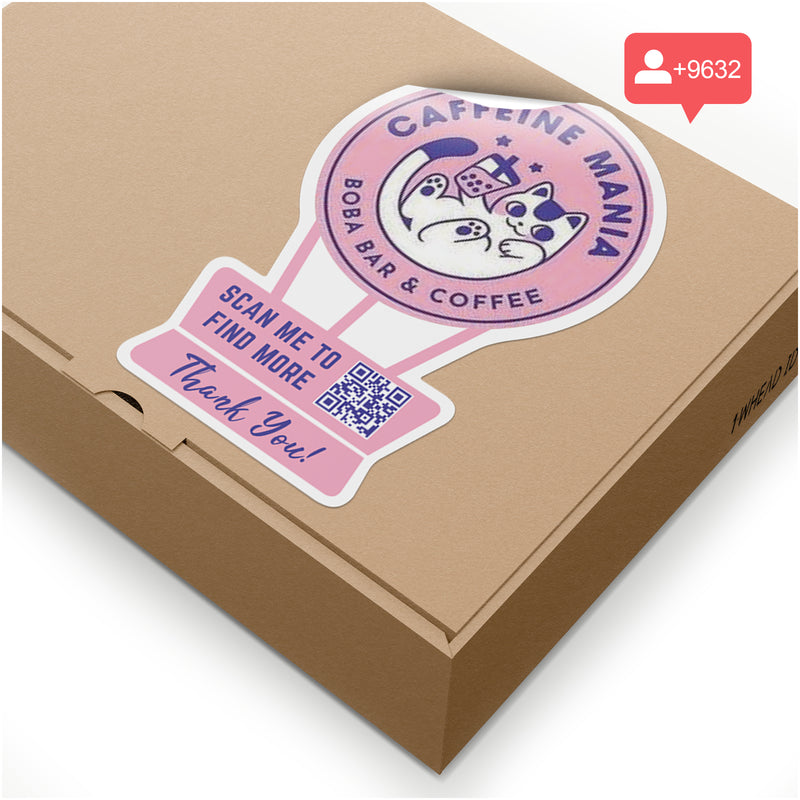 2 Inch Thank You Stickers Custom Qr Code for Supporting Small Business Share Your Social Media to More Customers 200 Pcs(02)