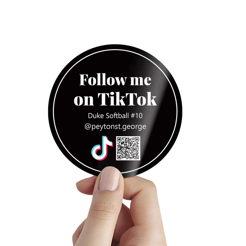 CUSTOM BUSINESS STICKERS-Tiktok (50mm/2in) 50 Lables