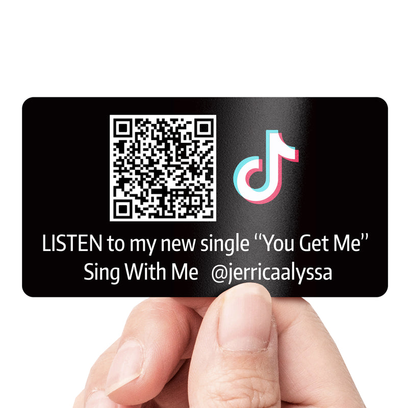 CUSTOM BUSINESS STICKERS-Tiktok (25*50mm/1*2in) 50 Lables