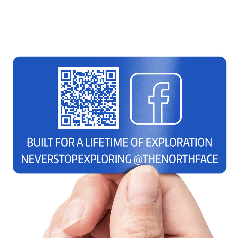 CUSTOM BUSINESS STICKERS-Facebook (25*50mm/1*2in) 50 Lables