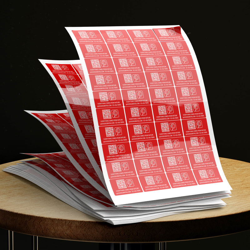 CUSTOM BUSINESS STICKERS-Pinterest (25*50mm/1*2in) 50 Lables