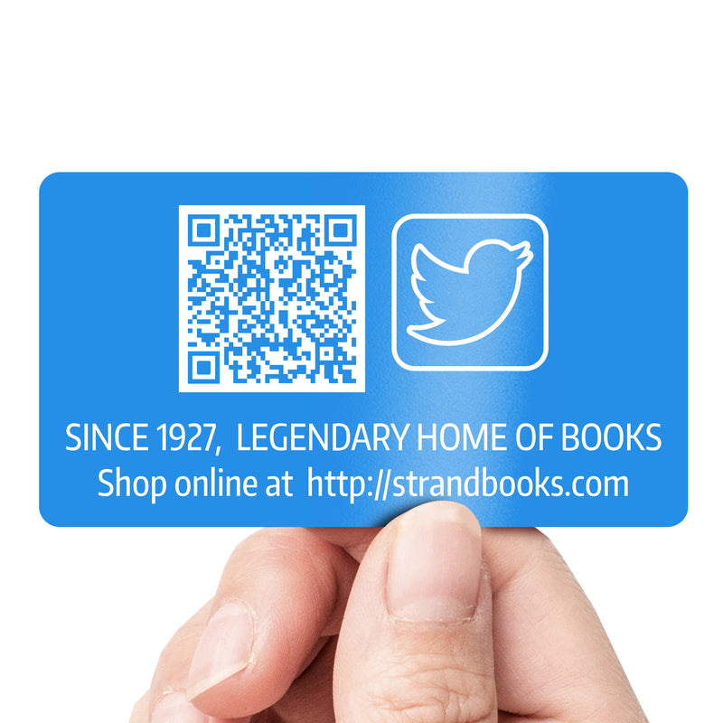 CUSTOM BUSINESS STICKERS-Twitter  (25*50mm/1*2in) 50 Lables