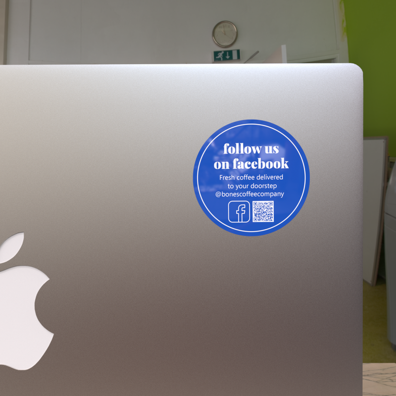 CUSTOM BUSINESS STICKERS-Facebook (50mm/2in) 50 Lables