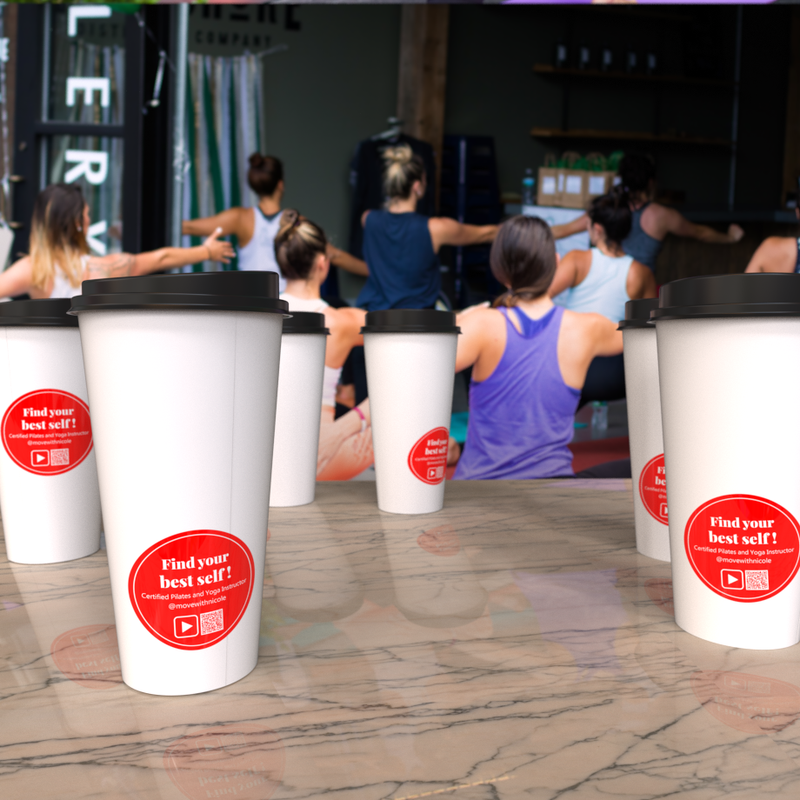 CUSTOM BUSINESS STICKERS-Youtube (50mm/2in) 50 Lables