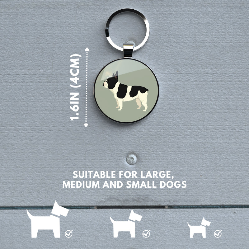 QR code pet tag Dog breeds tags-French Bulldog