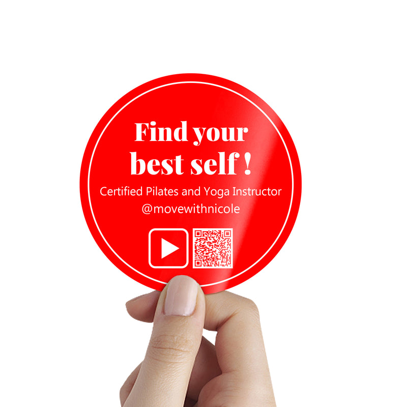 CUSTOM BUSINESS STICKERS-Youtube (50mm/2in) 50 Lables